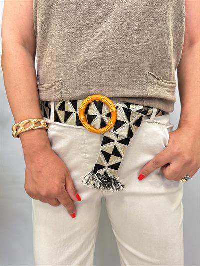 2266 Italyan Capri Pantolon Taş