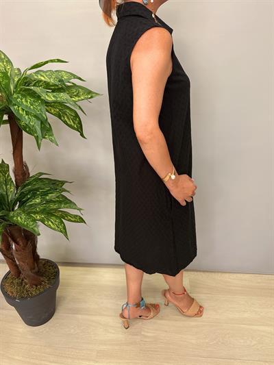 2288 Pamuklu Gömlek Elbise Siyah