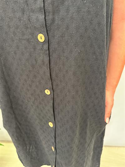 2288 Pamuklu Gömlek Elbise Siyah