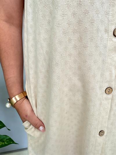 2288 Pamuklu Gömlek Elbise Taş