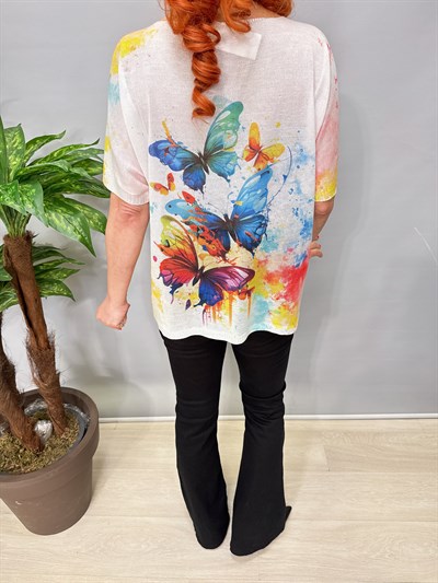 2295 Italyan Dijital Baskı Merserize Bluz 