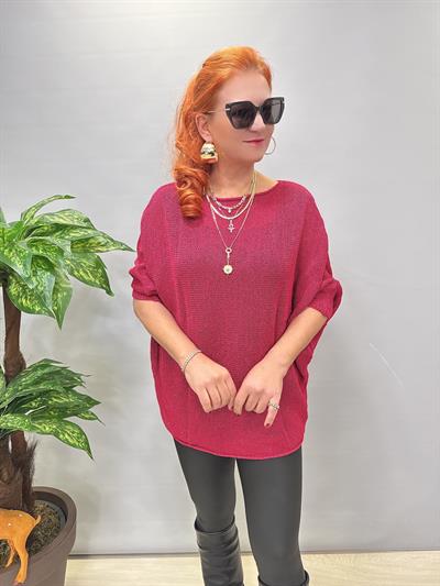 2320 Merserize Triko Bluz Fuşya