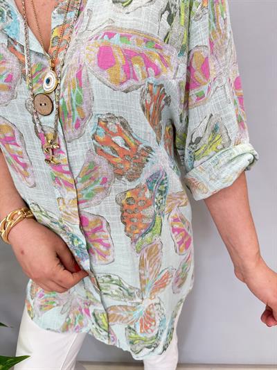 2330 İTALYAN PAMUKLU BLUZ MİNT 