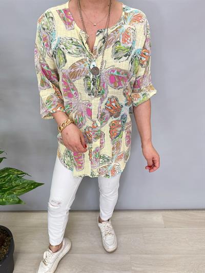 2330 İTALYAN PAMUKLU BLUZ SARI