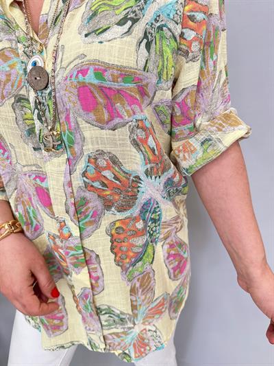 2330 İTALYAN PAMUKLU BLUZ SARI