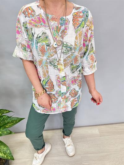 2330 İTALYAN PAMUKLU BLUZ TAŞ