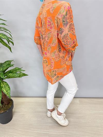 2330 İTALYAN PAMUKLU BLUZ TURUNCU