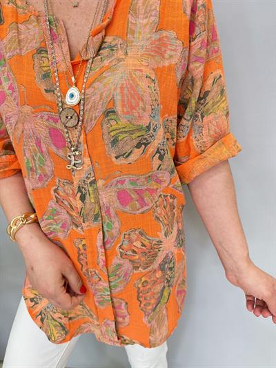 2330 İTALYAN PAMUKLU BLUZ TURUNCU