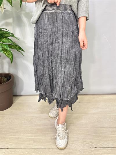 2341 Pamuklu Astarlı Etek Gri