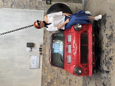 2341 Pamuklu Astarlı Etek Saks Mavi