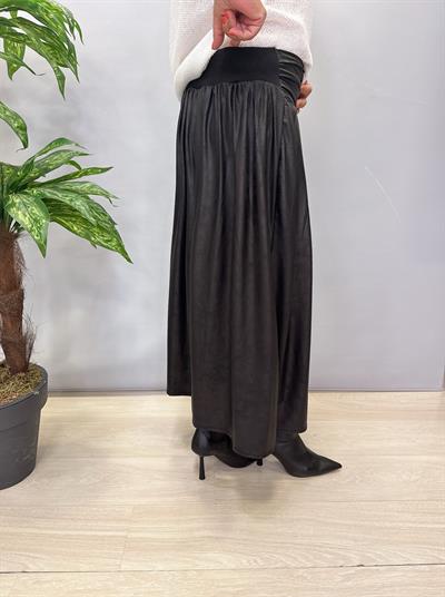 2342 DR Deri Görünümlü Tasarım Etek 