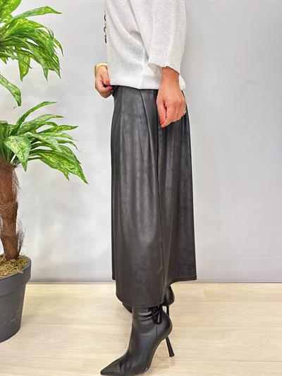 2342 DR Deri Görünümlü Tasarım Etek 