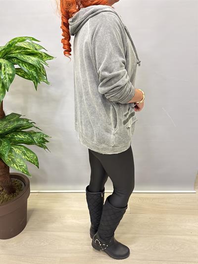 2343 Italyan Sweat Ceket Yeşil Tonu