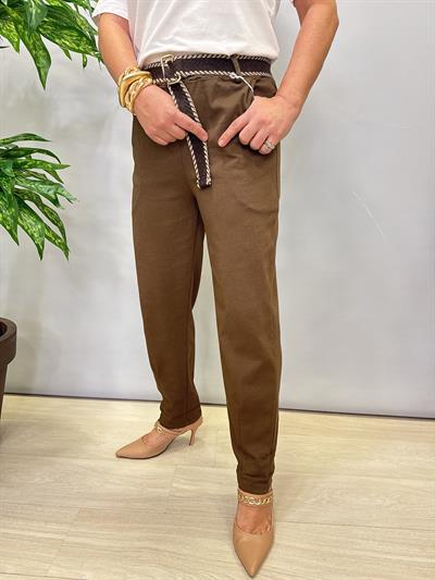 2364 Italyan Canvas Pantolon Kahve