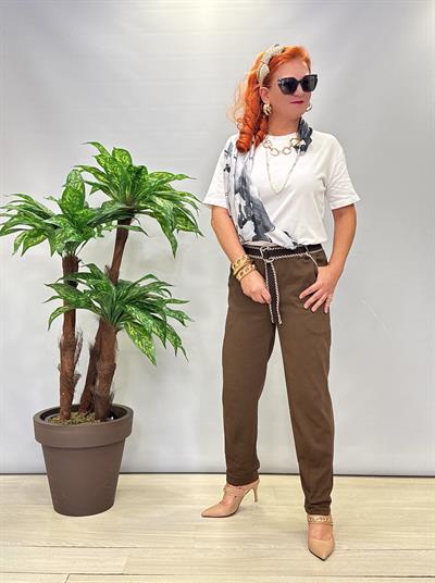 2364 Italyan Canvas Pantolon Kahve
