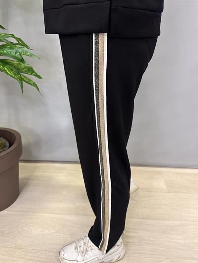 2391 Yanları Sim Detaylı  Modal Takım Siyah