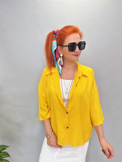 2415 SIRT DETAY GÖMLEK SARI