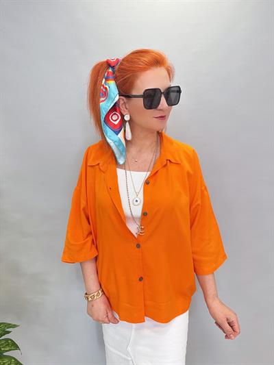 2415 SIRT DETAY GÖMLEK TURUNCU