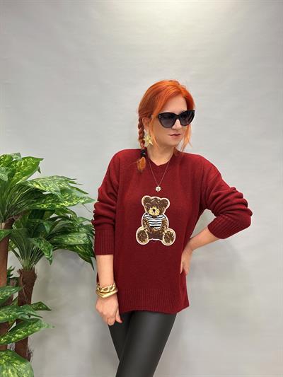24760 TEDDY ESNEK KAZAK BORDO 