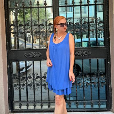 25062 PREMIUM İTALYAN PAMUK SIRT DETAY ELBİSE 44 BEDENE KADAR UYUMLUDUR SAKS boyum 1.64