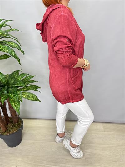 2519 PAMUKLU MEVSİMLİK İNCE CEKET KİREMİT/MERCAN