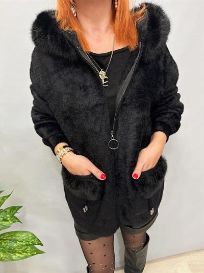 2525 İTHAL ANGORA KÜRK SİYAH