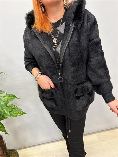 2528 İTHAL ANGORA KÜRK SİYAH