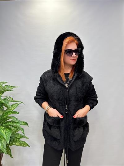 2528 İTHAL ANGORA KÜRK SİYAH