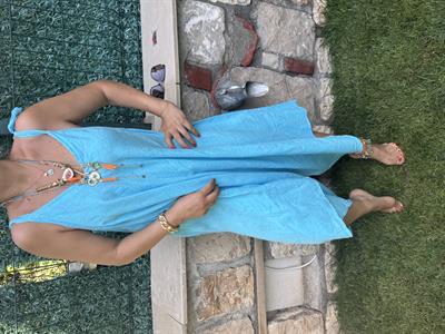 2560 Italyan Keten Tulum Mavi