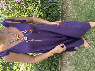 2560 Italyan Keten Tulum Mor 