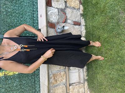 2560 Italyan Keten Tulum Siyah