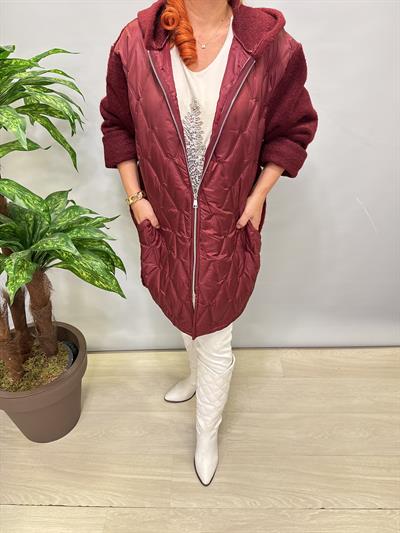 2565 Sırt Buklet Detay Kaban Bordo