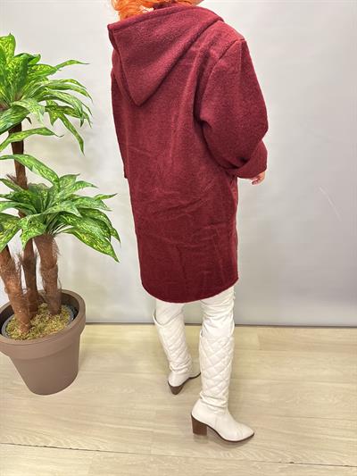 2565 Sırt Buklet Detay Kaban Bordo