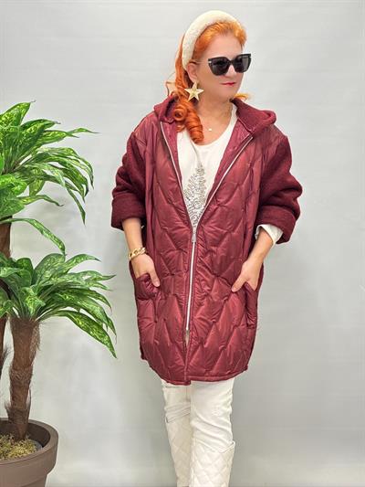 2565 Sırt Buklet Detay Kaban Bordo