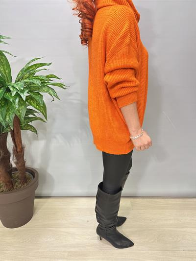 2635 Balıkçı Yaka Kazak Turuncu