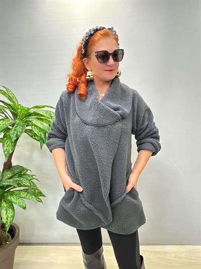 2646 Peluş Ceket Antrasit