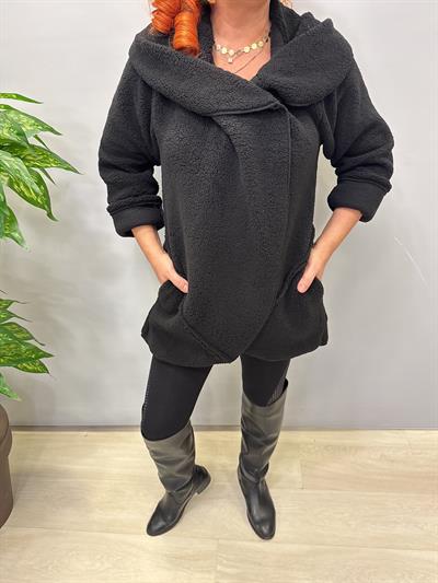 2646 Peluş Ceket Siyah