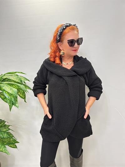 2646 Peluş Ceket Siyah