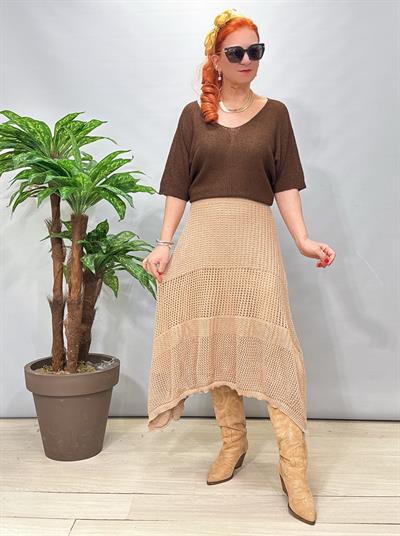 2663 Pamuklu Örme Etek Bisküvi