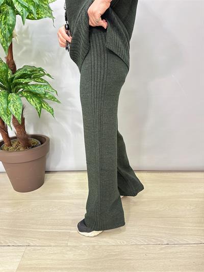 2666 Yarım Balıkçı Yaka Triko Takım Yeşil