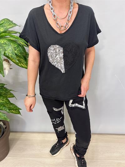 2680 Italyan Pamuklu Bluz Siyah