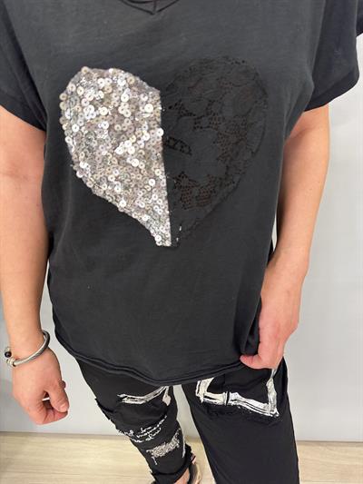 2680 Italyan Pamuklu Bluz Siyah