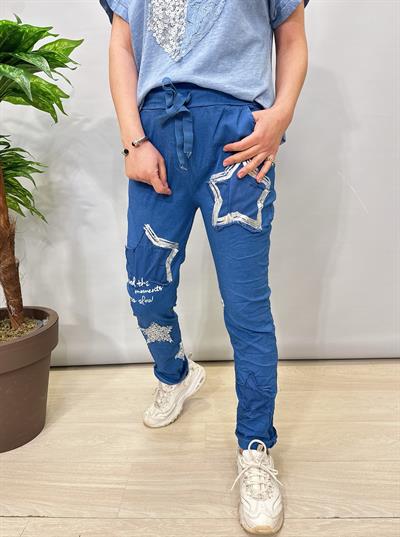 2680 Italyan Pantolon Saks Mavi