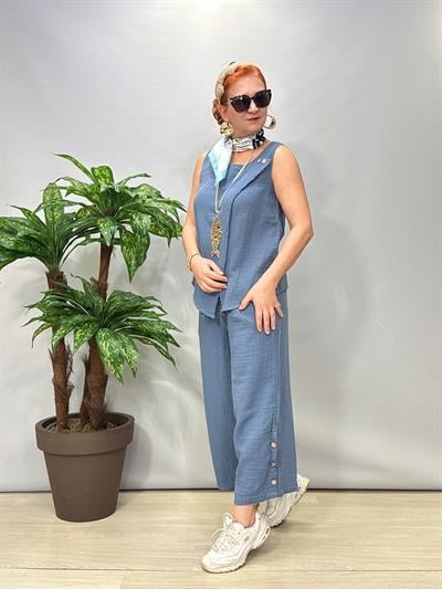 2680 Müslin Takım Mavi