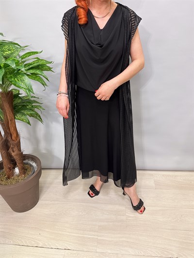 2686 Özel Tasarım Tül Detay Yelek