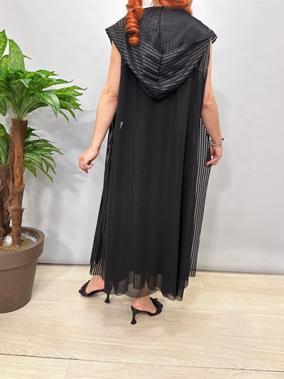 2686 Özel Tasarım Tül Detay Yelek