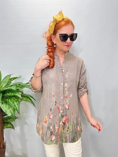 2690  Italyan Pamuklu Gömlek/Ceket Vizon