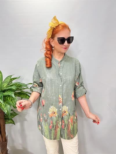 2690  Italyan Pamuklu Gömlek/Ceket Haki