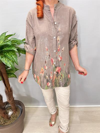 2690  Italyan Pamuklu Gömlek/Ceket Vizon