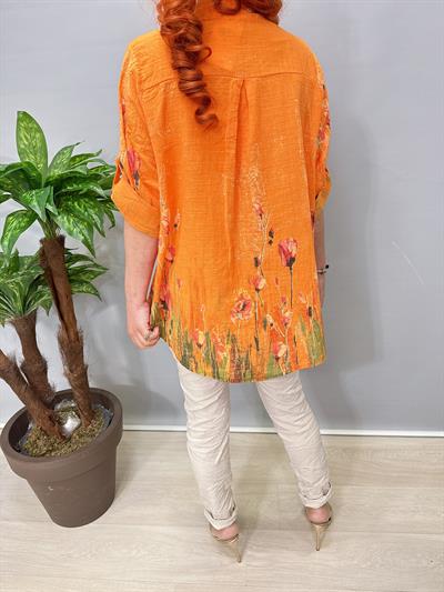 2690  Italyan Pamuklu Gömlek/Ceket Turuncu